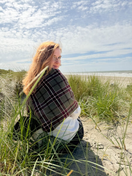 KLARA Karomuster Lodentuch aus Merinowolle, weich, wärmend und vielseitig kombinierbar.
