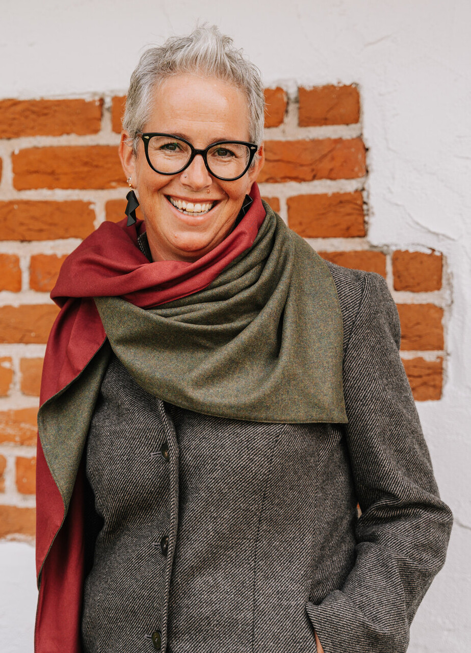 Paula Lodentuch in Rot-Grün – kuscheliges Wolltuch Dreieckstuch für Damen