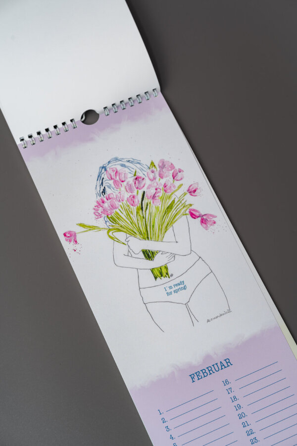 Designkalender „girls. girls. girls.“ für Geburtstage und Erinnerungen – praktisches und dekoratives Accessoire von Mondschein.